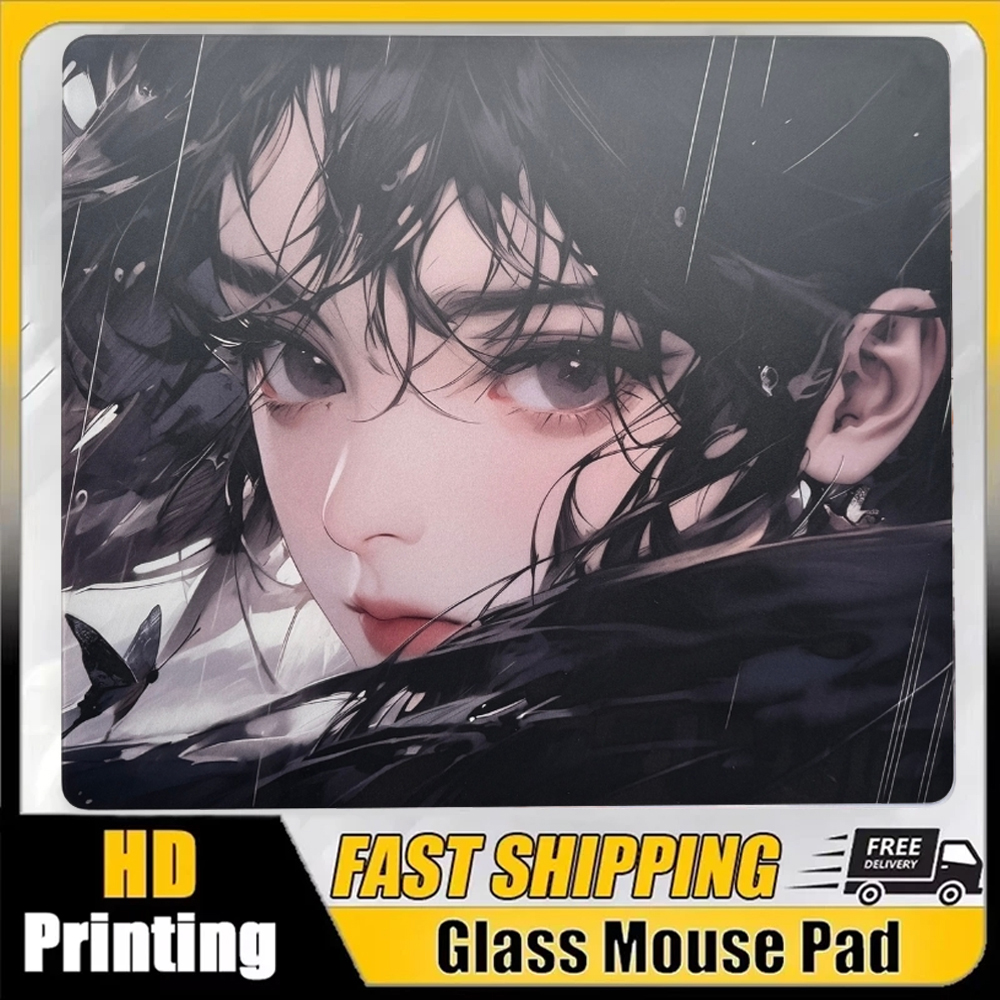 Esports Gaming Top - Skadira Anime P-Psyche Glass Mouse Pad