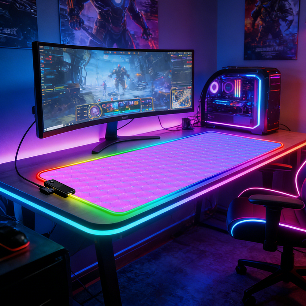 LED Lighting RGB Mouse Pad E-s – обзор и цена Esports Gaming Maus