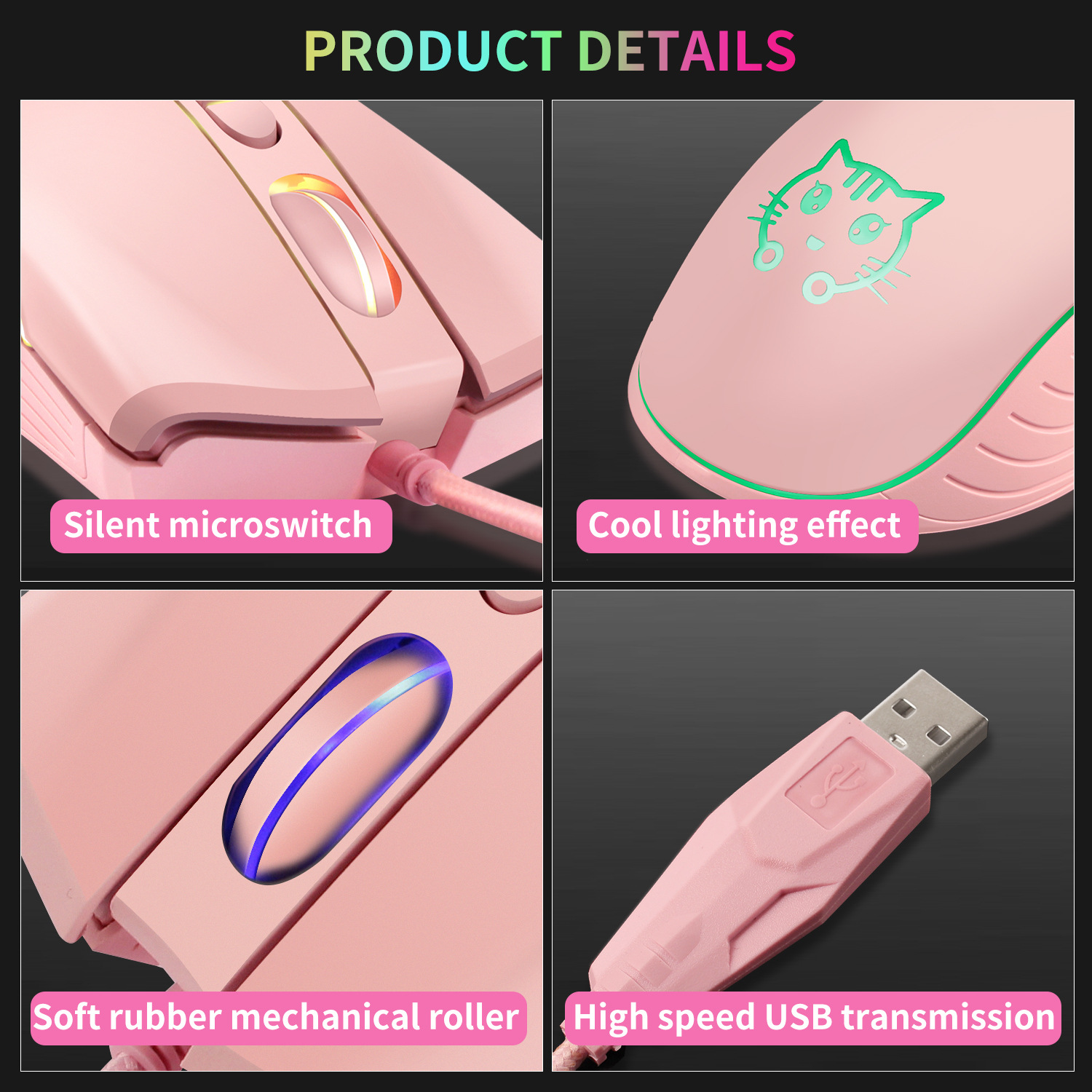 USB Wired Gaming Mouse Pink Co – обзор и цена Esports Gaming Maus