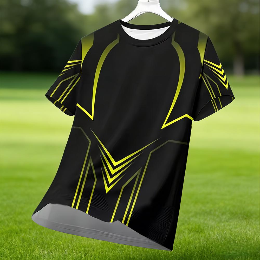 Men's 3D Geometry Print Short- – обзор и цена Esports Gaming Top
