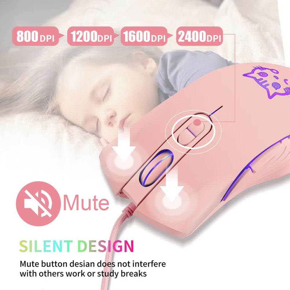 Wired USB Gaming Mouse Pink Co – обзор и цена Esports Gaming Maus